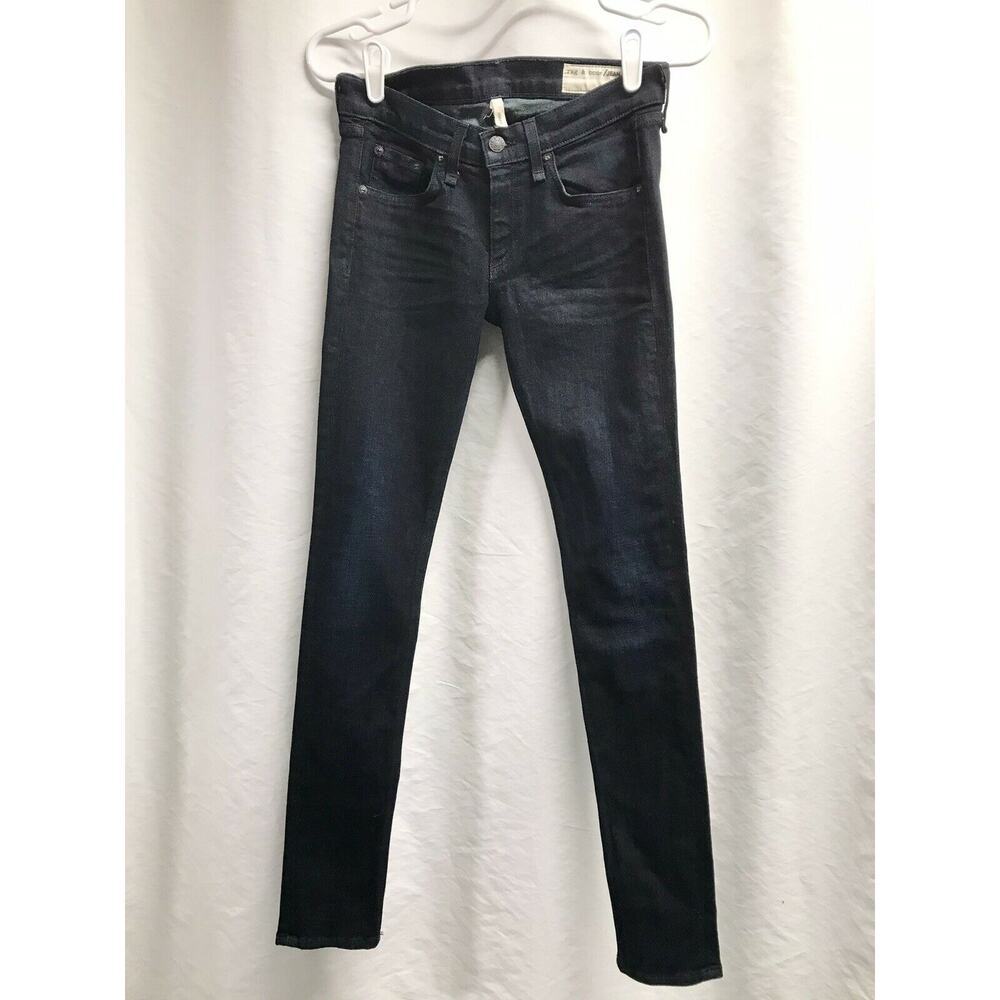 Rag and Bone Skinny Jeans in Olive Harrow Dark Wash Size 25